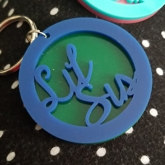 Keychain set Big Sis Little Sis Greek Sorority - Picture 2 of 3